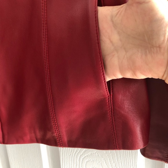 Red leather Jacket - Picture 5 of 6